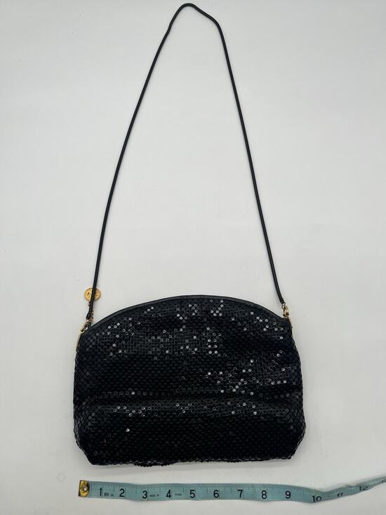 Handbags - Vintage Black Mesh Evening Bag Metallic Purse Formal Cocktail Handbag